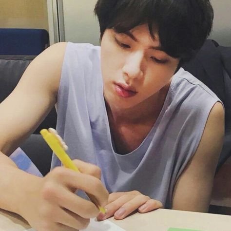 when you're both studying but you'll be distracted and just stare at his face