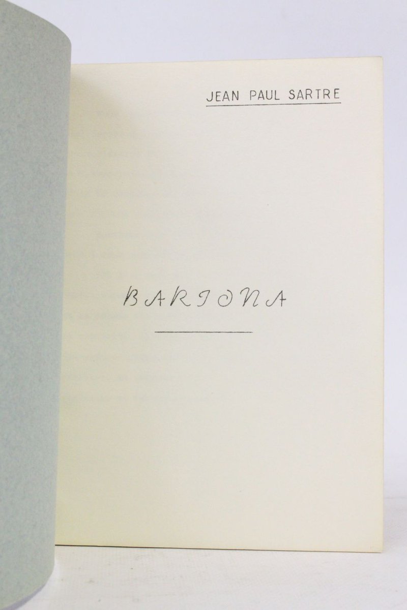 Sartre kept it rather closeted, refusing to allow its performance. It was eventually published in 1962, in a private printing of 500 copies (at the request of fellow POWs), and again privately in 1967. An English translation was published in 1970.