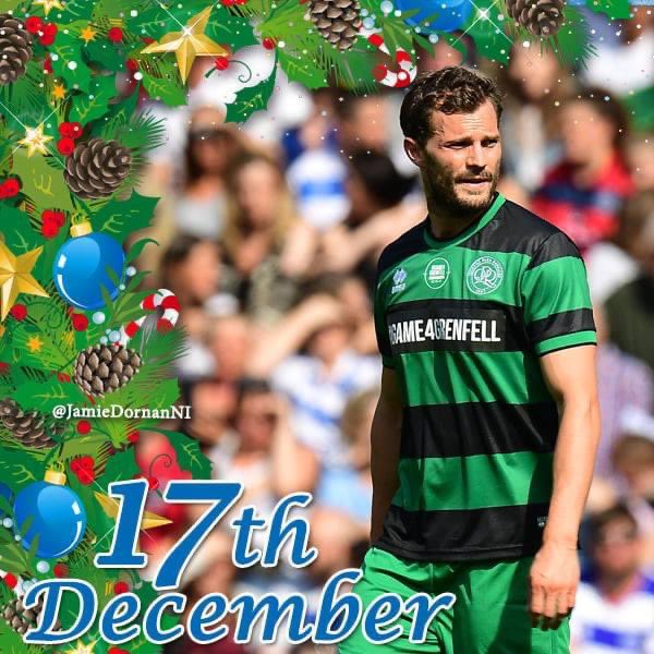 JamieDornanNI's tweet photo. Day 17 of #JDNI's Advent Calendar 2020, featuring career highlights of #JamieDornan... In September 2017, Jamie took part in the charity football match ‘Game for Grenfell’. More info: https://t.co/zJdkdoejUK 
YouTube playlist: https://t.co/7bCFT2fkGa https://t.co/POd6HcWDBP