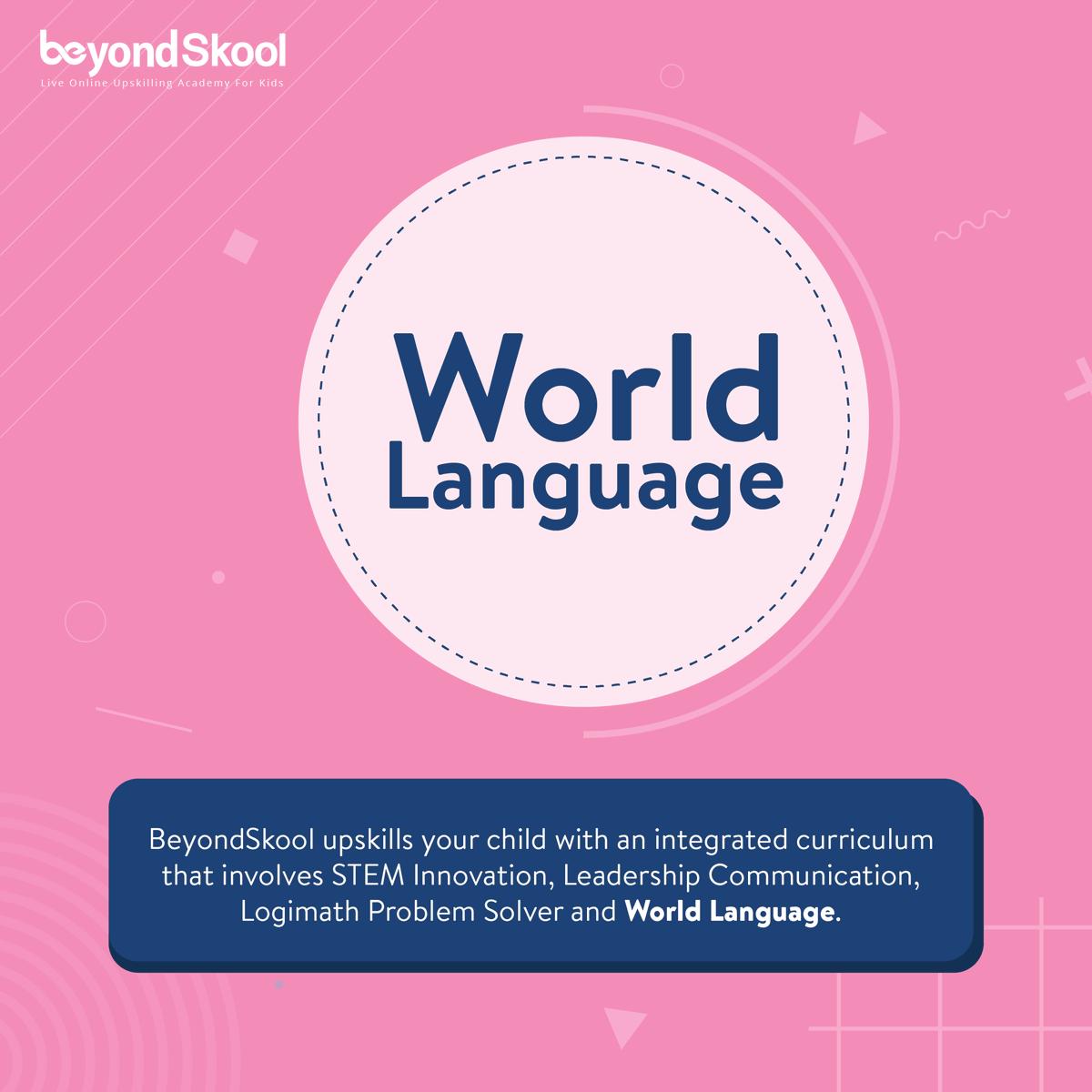 GoBeyondSkool's tweet photo. BeyondSkool’s World Languages course introduces your child to diverse cultures and norms, improving their critical thinking and decision-making skills, making them true global citizens.We offer French as an elective for our young achievers now! https://t.co/zS95xNvszS https://t.co/On3uA9QzWD