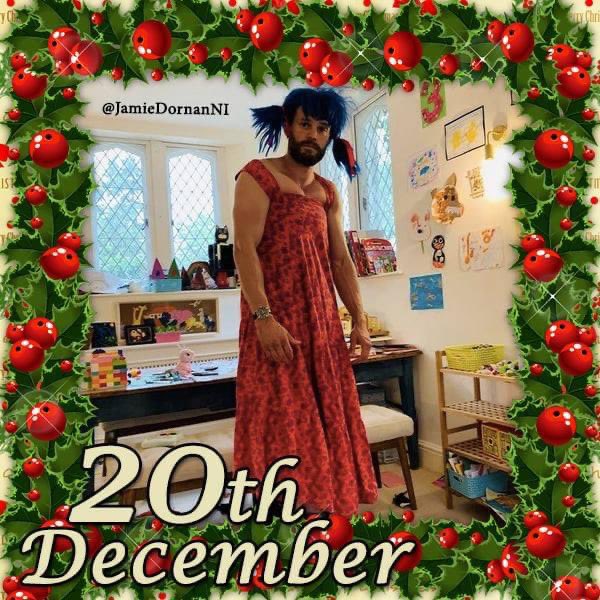 JamieDornanNI's tweet photo. Day 20 of #JDNI's Advent Calendar 2020, featuring career highlights of #JamieDornan... This highlight was more for us fans… Jamie rejoined Instagram in 2020 and the fandom exploded! Often showing his sense of humour, like the day his daughters played dress up with him. 🤣 https://t.co/WR53ZwvUGD
