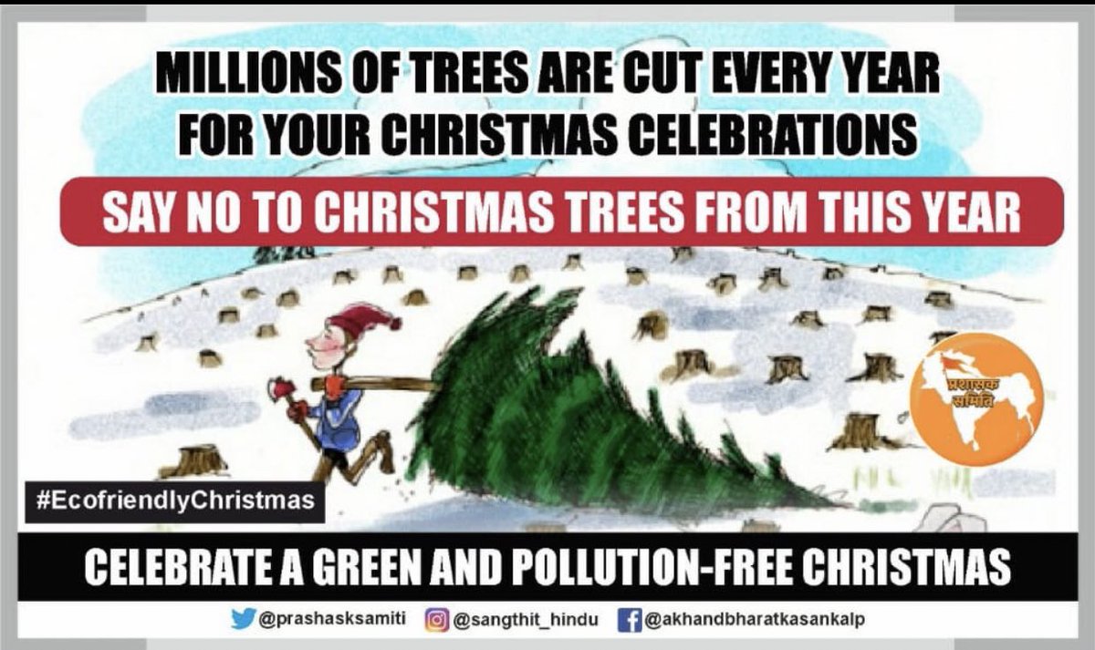 4). Enjoy  #EcoFriendlyChristmas Do not Cut Trees @SaveEnvironment The loss of trees&other vegetation can cause climate change, desertification, soil erosion, fewer crops, flooding, increased greenhouse gases in the atmosphere, and a host of problems for indigenous people.