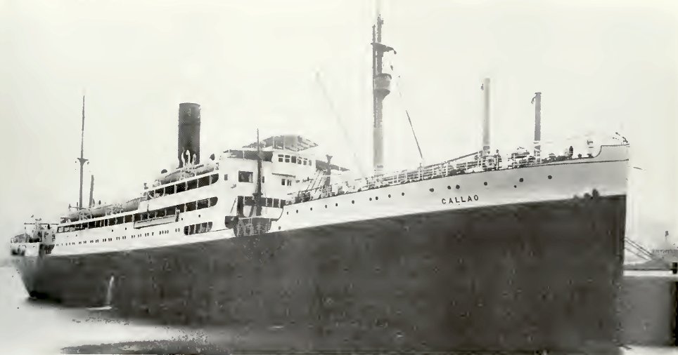 The liner Sierra Cordoba (below) arrived with coal and supplies and aided the Dresden further. For the RN things were getting fraught and Stoddart did not believe the Germans were there anymore giving up only 12 miles from Dresden!