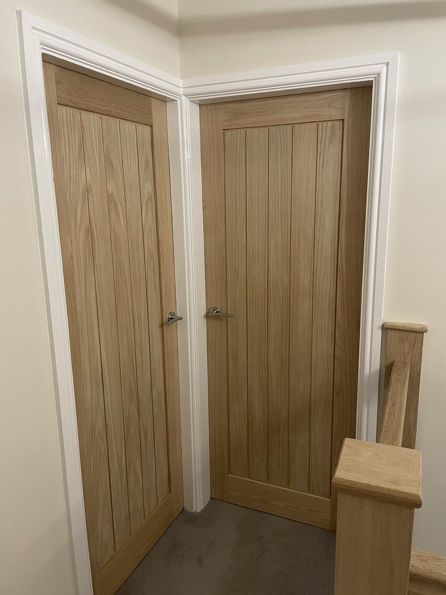 JwaBuilding's tweet image. Spent today at @cherryholt_house fitting these @howdens Genoa oak fire doors, almost it from us this year, just a couple of bits to sort tomorrow. #howdens #oak #nottingham #jwa #genoa #doors #instadaily