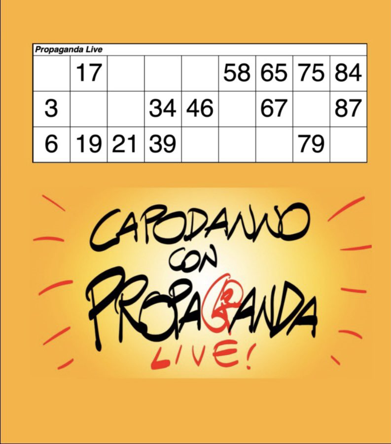 valelange's tweet photo. Pronti per festeggiare il primo anniversario di matrimonio (!) e il capodanno, anche con #propagandalive e #propagandatombola !!! @welikeduel https://t.co/uJbyF3ezdg