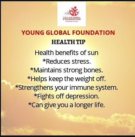 Young__Global's tweet photo. Health benefits of sun! https://t.co/EvyU1yHY32