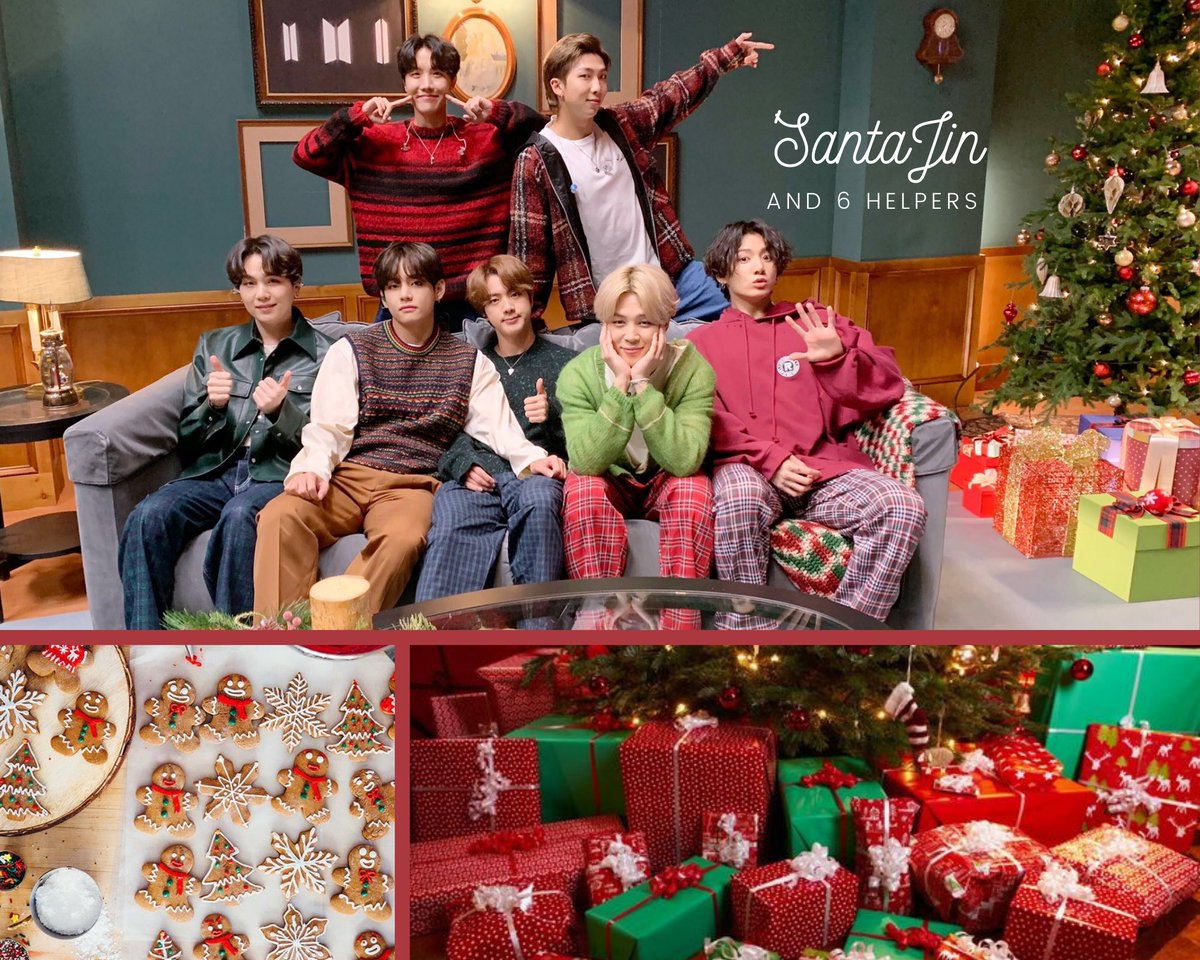 Miloca_ao3's tweet photo. SantaJin and 6 helpers #fanfic #BTS #NamJin #YoonSeokMin #TaeKook but basically OT7 #fluff #Christmas 

For #BTSHoliday fic fest (@ bts_holiday)

https://t.co/PaVx9qGz5b https://t.co/n0fzxQU3hI
