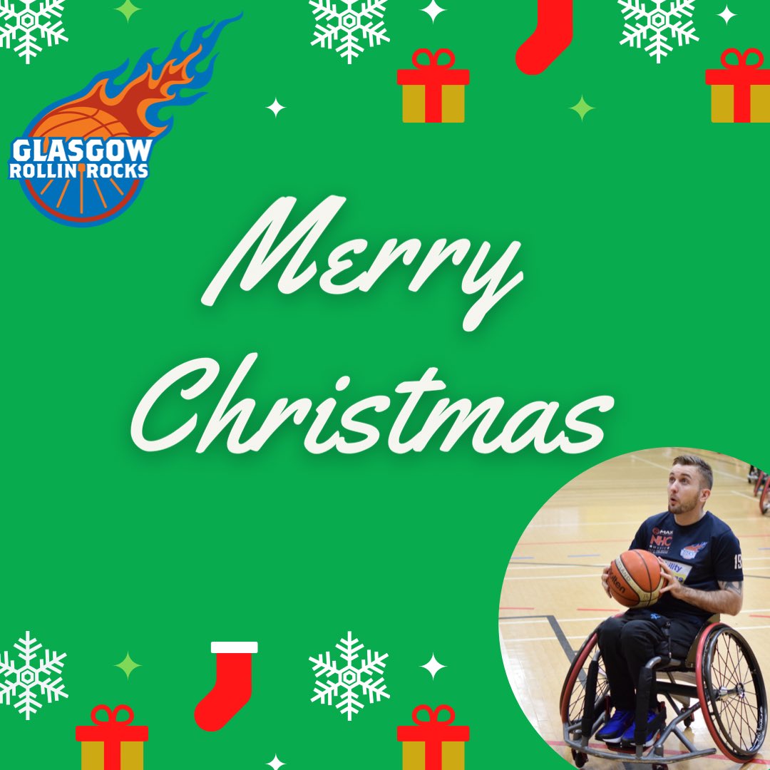 Merry Christmas from everyone at Glasgow Rollin Rocks 🎄🎁❄️ ☄️♿️🏀