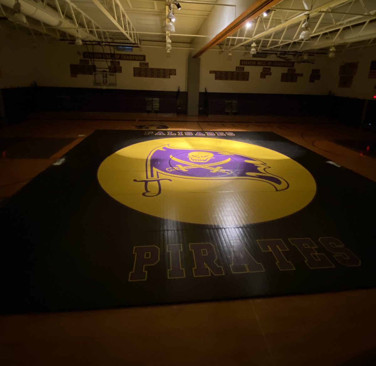 Christmas got here a little early this year!! Thank you <a href="/PalisdSUPT/">Dr. Bridget O'Connell</a> @rheffPSD <a href="/PSDAthletics/">Palisades Athletics</a> <a href="/DrewBishop_BA/">Drew Bishop</a> for making our new competition mat a reality! Very special thank you to our Athletic Director, Brian Gilbert. Best AD in the state!  #purpose
#allaboard