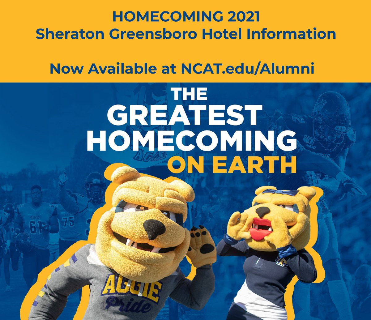 N C A T Alumni Attention Ncatalumni Sheraton Hotel Reservation Announcement For Homecoming 21 The Hotel Reservation Link Will Be Available On The University S Website On Monday January 18 21 At Noon