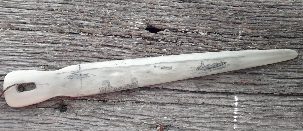 offshoreoddity's tweet photo. Merry 12 days of #Oddmas! Day 11: Scrimshaw made from a marlin bill. Given to me by a friend. Don't miss the last day of 12 days of Oddmas for one of my favorite pieces! https://t.co/Cp3vXHowSQ
