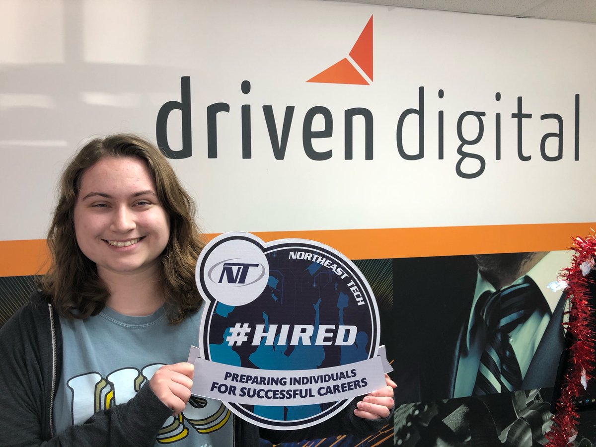 NortheastTech's tweet image. Anna Johnson, #ClaremoreCampus EAST student from Inola High School, was recently hired by Driven Digital! Congratulations, Anna! 🎉