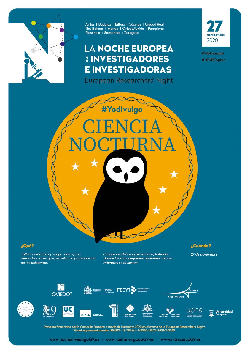 La Noche Europea de los Investigadores e Investigadoras virtual organizada por el consorcio S-TEAM congrega a más de 40.000 participantes #nightspain #scicomm #comunicaciencia #YoDivulgo
🔛ucc.uniovi.es/noticias/-/ass…