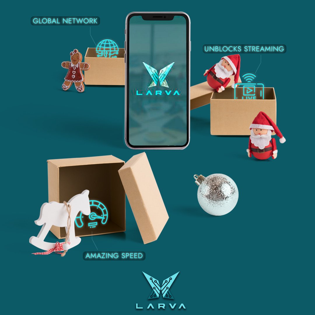 Have you seen so many features in a single VPN?
Well, this Christmas season, Larva has brought just the right gift for you.
Download our app today: larva.app
#larvavpn #larva #vpn #christmas #celebrate #santaclaus #snowy #cybersecurity #shows #channels #technology