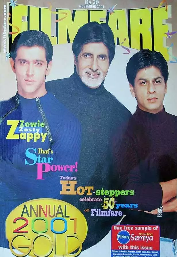 2. Year 2001Raining awards, craze and K3G!  #HrithikRoshan  @iHrithik