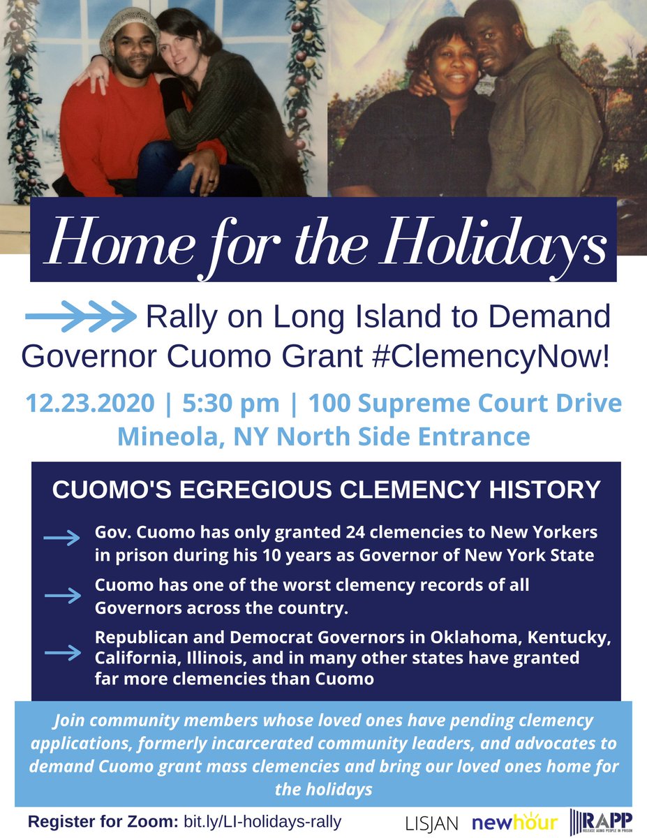 laura whitehorn (@laurawhitehorn) on Twitter photo Today at 5:30 on Long Island or zoom: Clemency NOW! Rally at Mineola Courthouse (100 Supreme Court Drive, North Side Entrance, Mineola, LI 11501) or via zoom (see RAPPCampaign.com/events for link) - <a href="/NYGovCuomo/">Archive: Governor Andrew Cuomo</a> - it is well past time to release vulnerable incarcerated NYers Today at 5:30 on Long Island or zoom: Clemency NOW! Rally at Mineola Courthouse (100 Supreme Court Drive, North Side Entrance, Mineola, LI 11501) or via zoom (see RAPPCampaign.com/events for link) - <a href="/NYGovCuomo/">Archive: Governor Andrew Cuomo</a> - it is well past time to release vulnerable incarcerated NYers