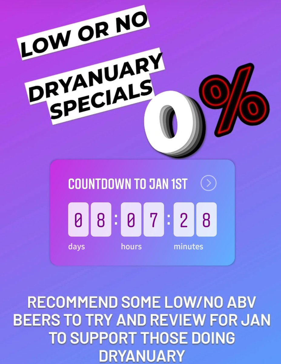 IN SEARCH OF RECOMMENDATIONS for low or 0% beers to review for January.

Let us know your fave #alcoholfree beers and we'll review them for our Dry January guide.

Open to collaboration.

#prrequest #journorequest #lowalcohol #dryjanuary #dryjan #noalcohol