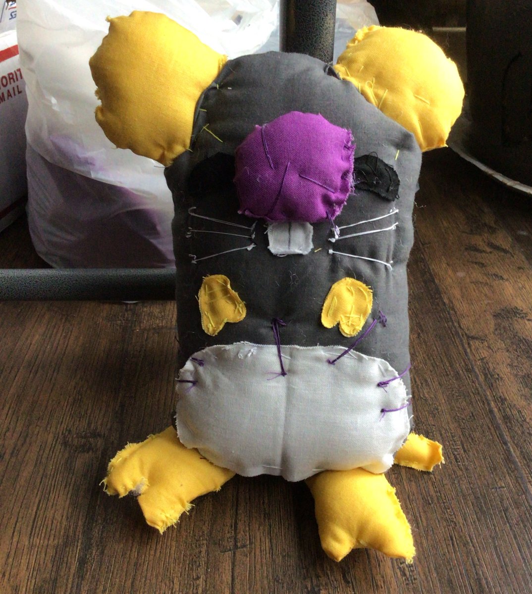 chiime44_'s tweet photo. I wanted to make a mort plush after getting him a few days ago! Despite all the mistakes and messy sewing, I still like how he  turned out!!❤️ https://t.co/Mg9GBjTRxy