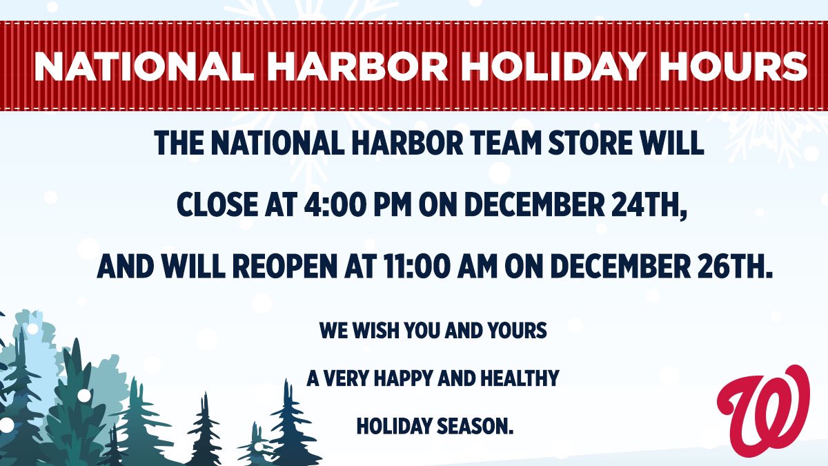 washington nationals team store hours