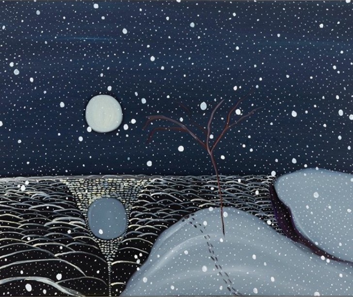 Matthew Wong (1984-2019), Winter Nocturne, 2017, oil on canvas 48 x 60 in.