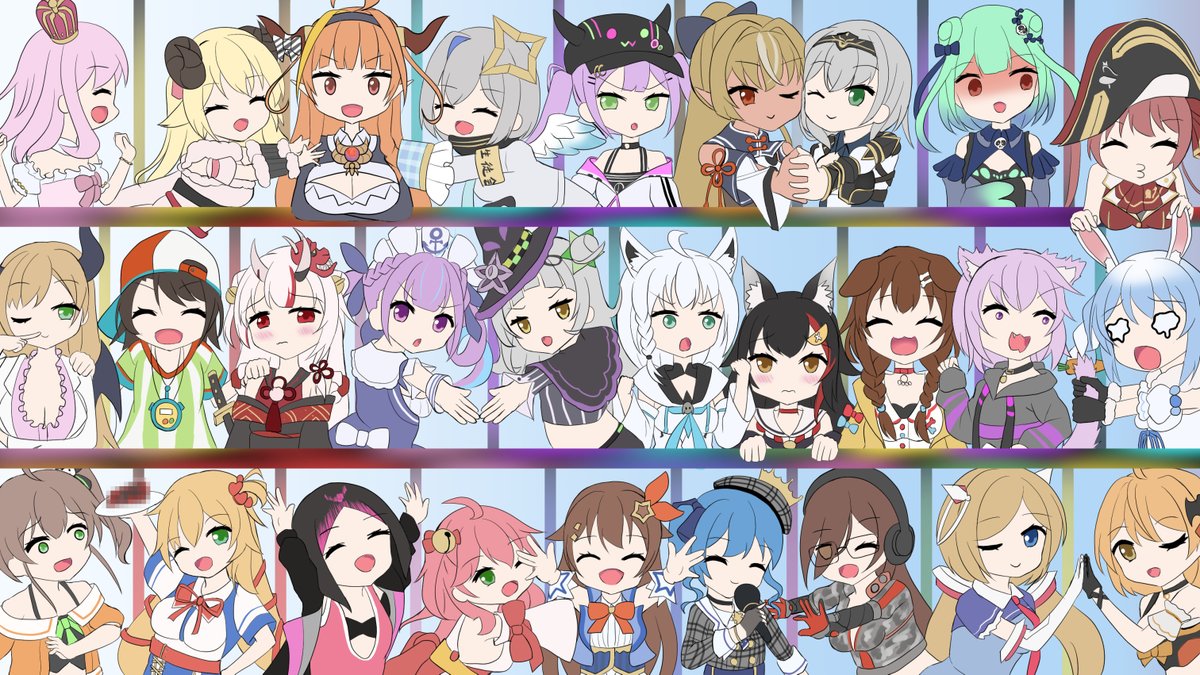 #こえていくホロライブ 
28人の集合絵 