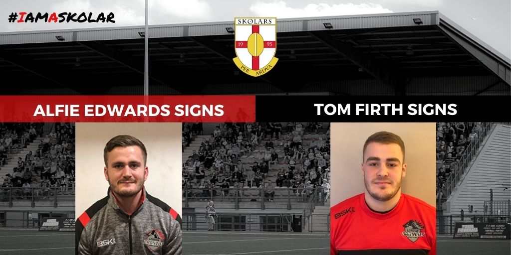 LondonSkolarsRL's tweet photo. Two new players join the club, ahead of the @Betfred League 1 Season!

Alfie Edwards &amp; Tom Firth, formerly of @LondonBroncosRL, have signed one year deals 🏉📝

Both are excited for the start of the new season!

#rugbyleague #London #COYS #talent https://t.co/6kMp6ZEGcP
