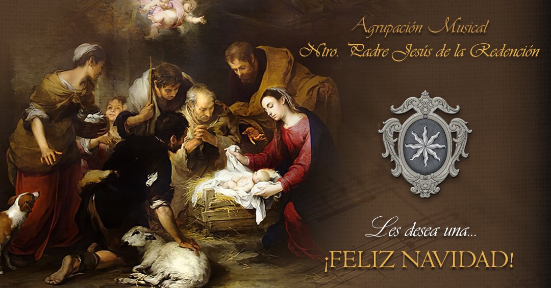 RedencionCordob's tweet photo. La Agrupación Musical Ntro. Padre Jesús de la Redención quiere desearos felices fiestas, y sobre todo en estas navidades mucha salud... ¡Feliz Navidad! https://t.co/wx0XyOZXfF