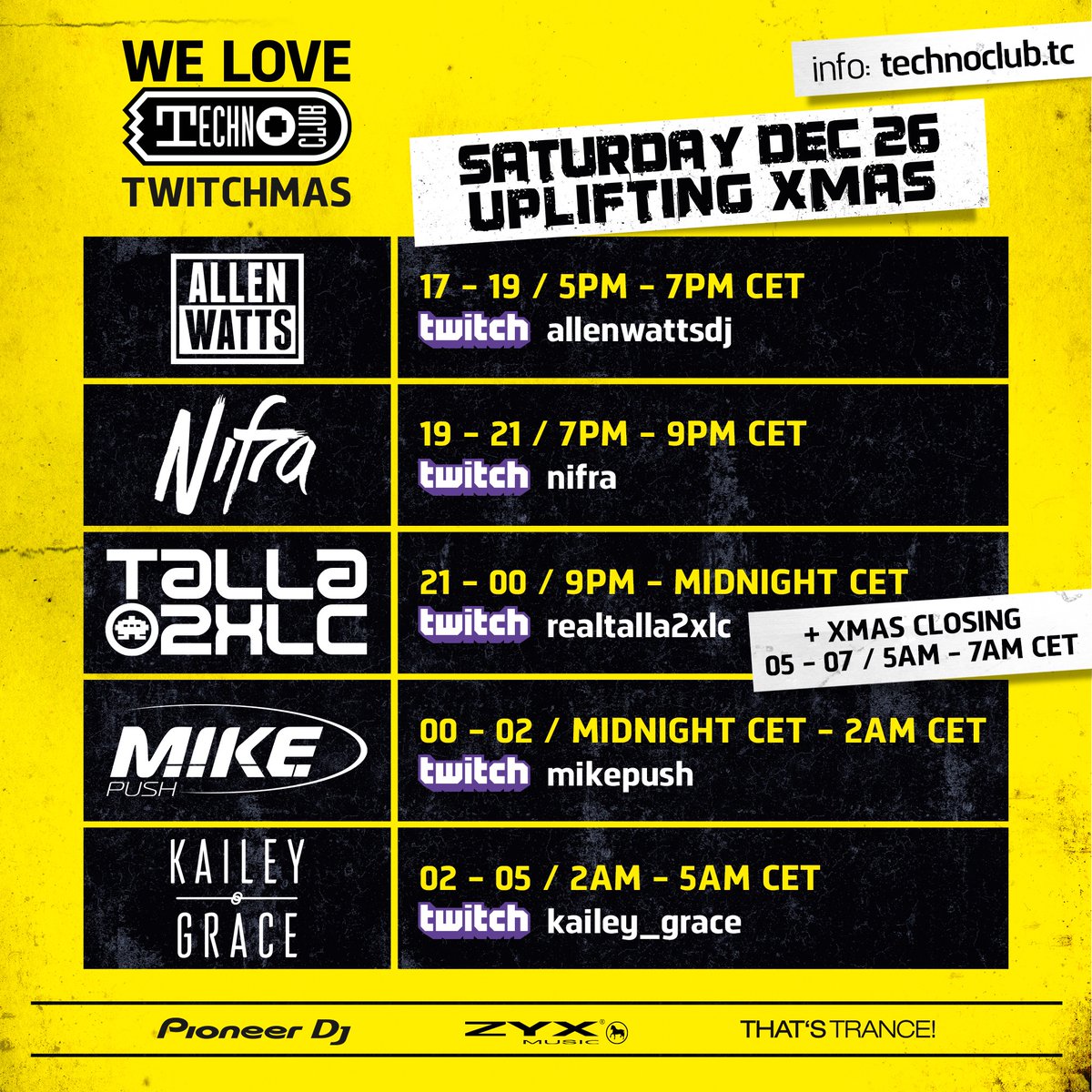 MikePush's tweet photo. This is gonna be fun! Joining Talla 2xlc for the celebration of 30 years Technoclub! Catch me at 00- 02 CET / 6pm-8pm EST on my Twitch channel as we’re going back to memory lane! #twitchmas #mikepush #technoclub #push https://t.co/SNJPJf7kJx