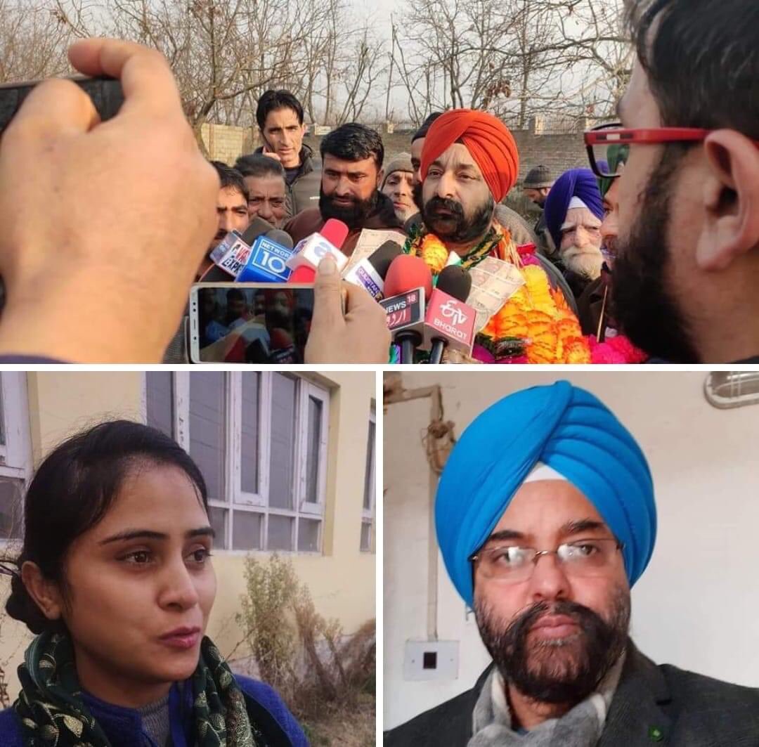 komaljbs's tweet image. 1) Three candidates from the Sikh community in Kashmir have been elected. Dr Harbaksh Singh (PDP), Avtar Singh (independent) &amp;amp; Parmeet Kaur (JKPC) for winning DDC Election in Kashmir +