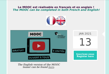 🎉 Et pour finir cette année en beauté 💃,
n'oubliez pas de vous inscrire au #MOOC #Doctorat et #Poursuite de #Carrière ! 🤗
🤩 Toute l'équipe <a href="/PhDOOC/">PhDOOC</a> vous souhaite une très belle fin d'année ! 💟
👉 phdooc.moocit.fr

#docteur #doctorant #emploi #doctorante #phd