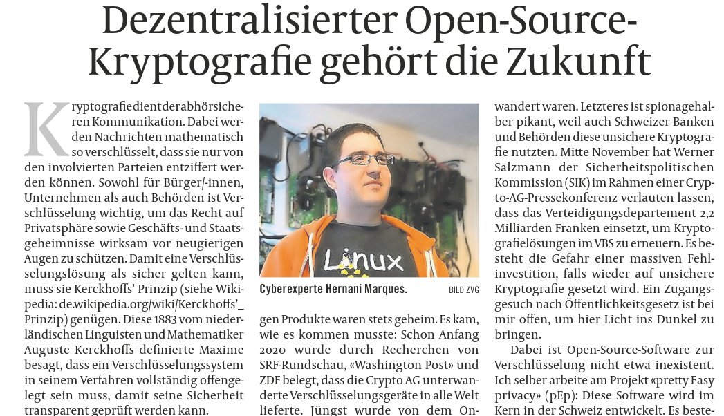 vecirex's tweet photo. Kerckhoff 2020 - olé! 🥳
👩💻 https://t.co/UikSCKHSxH (PDF: S.6)
#CryptoWars #CryptoPUK #parlCH https://t.co/1E6NKD56uN