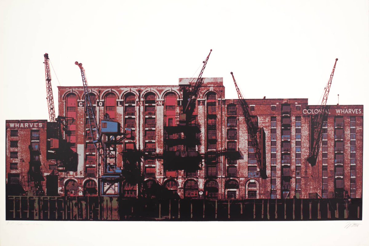 Gerd Winner's atmospheric early-1970s screenprints of London dockland wharfs: