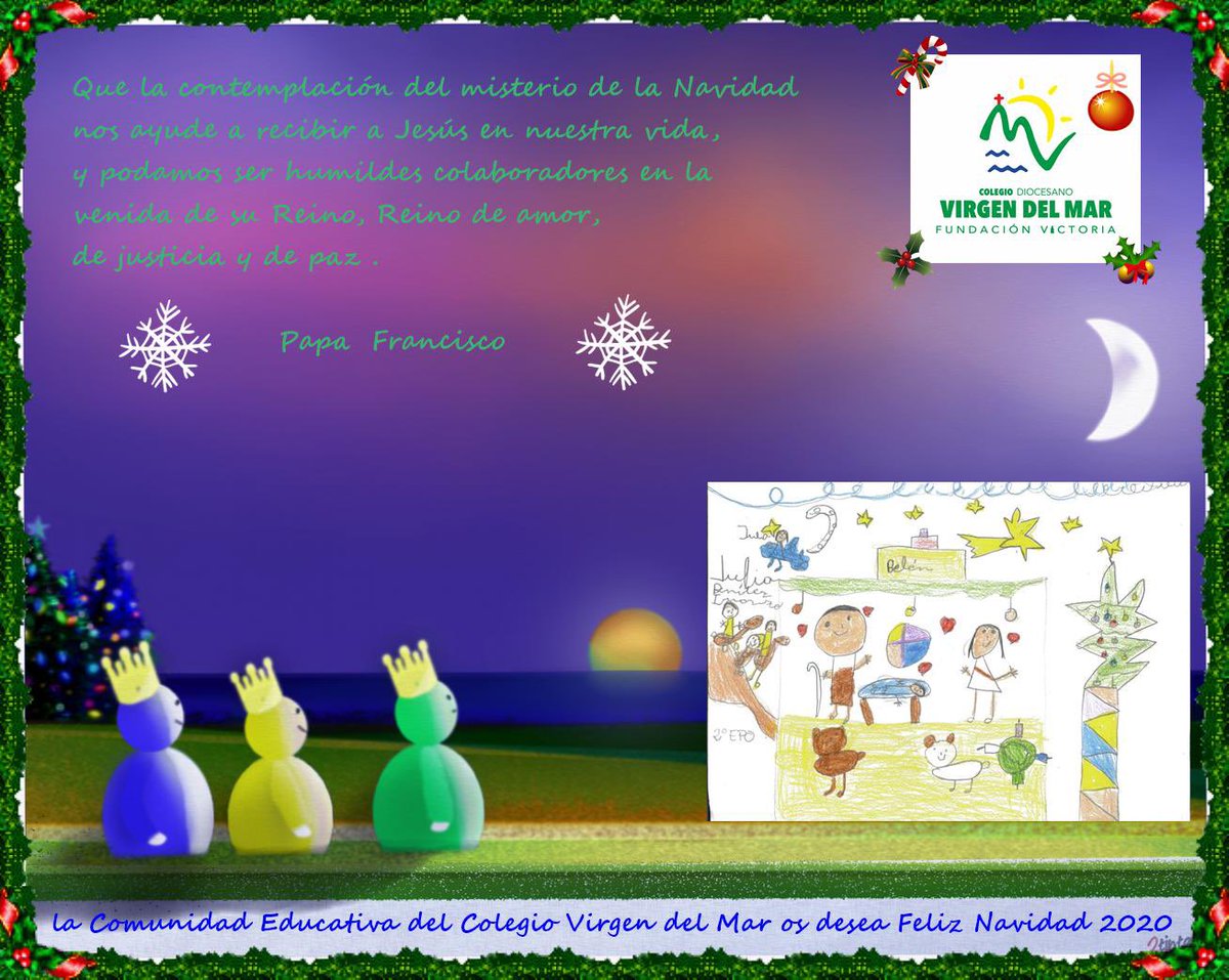 📣 Nueva entrada en la Web del cole!! #Infantil #Primaria #Familia #Navidad

No dejes de entrar para ver 👀 el vídeo dándoos las gracias ☺️ por este trimestre tan especial y atípico y deseándoos una,

Feliz Navidad‼️🤩💫

#ColegiosDiocesanos #DeCorazón💚

virgendelmar.fvictoria.es/2020/12/23/fel…