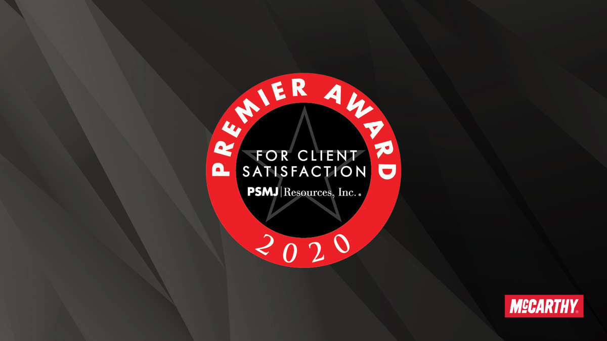 KeraganBaalman's tweet photo. Congrats to my partners at @McCarthyBuild on earning the PSMJ Resources 2020 Premier Award for Client Satisfaction. This honor demonstrates our team’s outstanding commitment to delivering an exceptional client experience. Way to go team! https://t.co/JB21xOEbgU #PSMJThrive https://t.co/xwhaWbE4G9