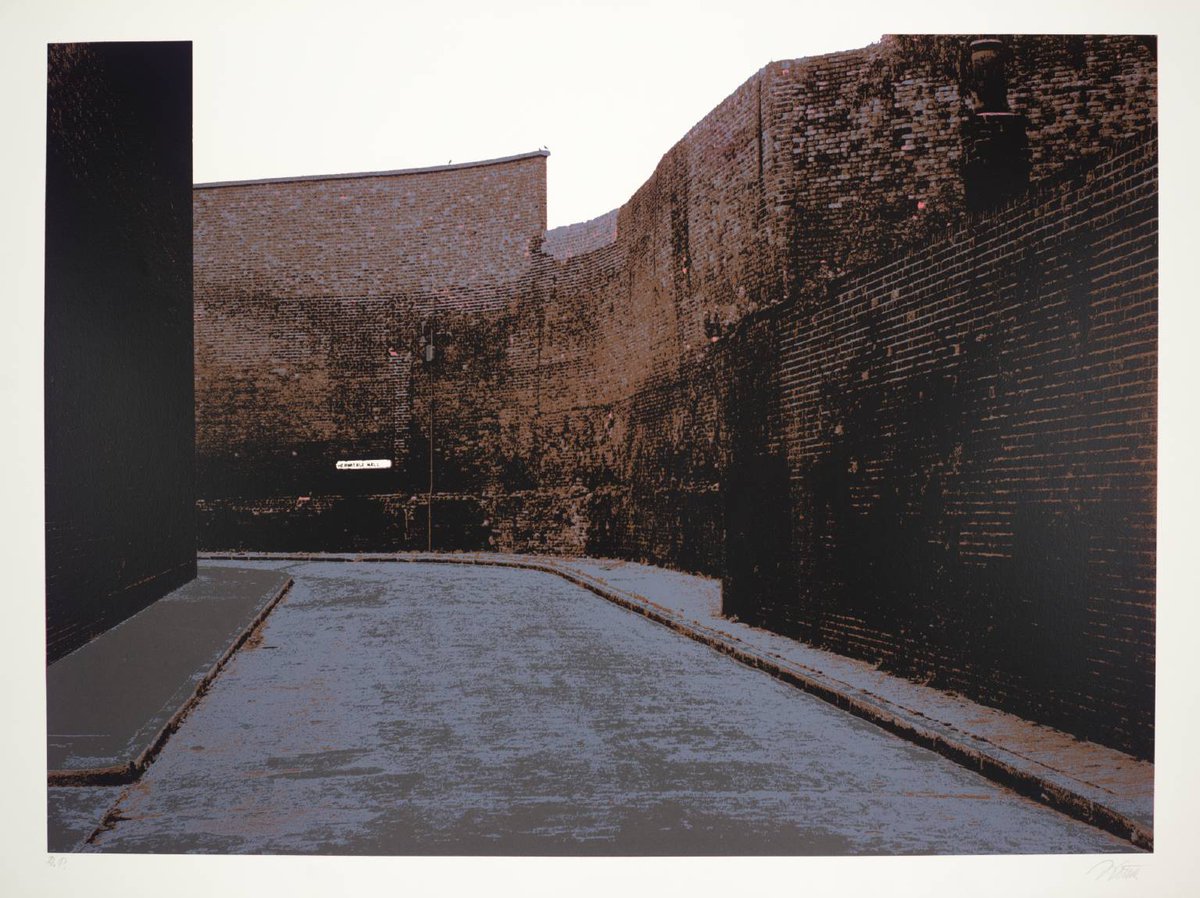 And the silent streets behind: