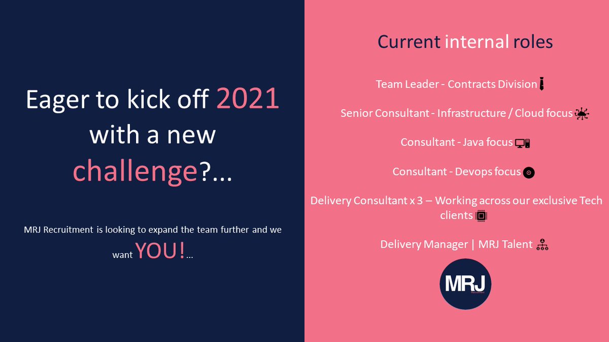 ⭐MRJ RECRUITMENT IS HIRING! ⭐

Due to unprecedented growths, we are expanding our team and are currently looking for a wide array of candidates with a proven record of delivery to join us as we embark on a new and exciting journey 📈

For more info > mrjrecruitment.com/job/3140/We%27…