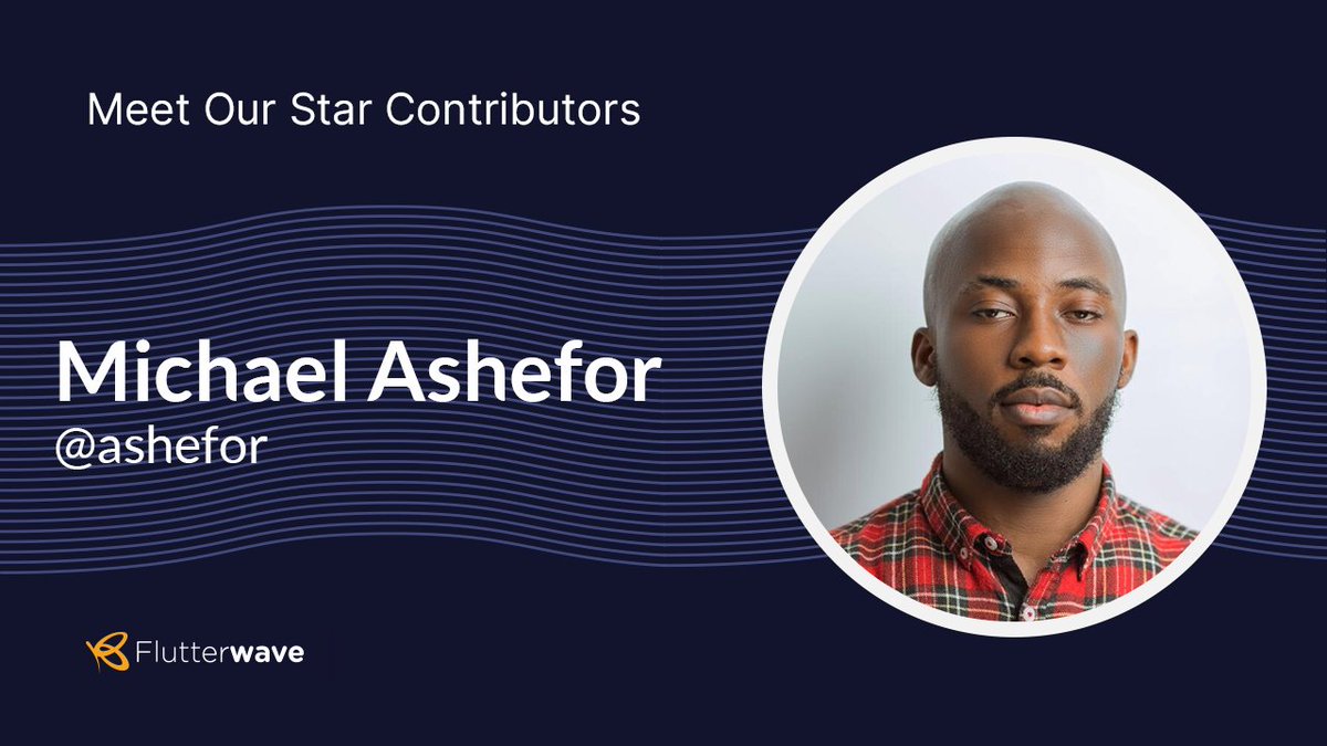 FlutterwaveEng's tweet photo. ⭐️Meet @michaelashefor, he currently leads the frontend team at @CreditWallet, he works out of Lagos, Nigeria. 🇳🇬

Michael enjoys working and solving problems through technology. He loves to see movies and hang out with friends.

He contributed to our Angular 4 library. 🚀 https://t.co/ohdF9m6M6Z