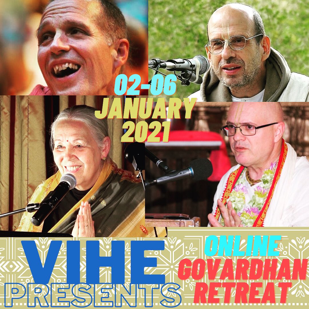 ISKCONSydney's tweet photo. The Govardhan Retreat by VIHE at Vrindhavan is back! Check out the link in our bio to access more info about the program and to register. Speakers: @Sacinandana Swami, Bhurijana Prabhu, Jagattarini Mataji &amp; @Madhava_BBSR ! https://t.co/FmK31KK2wj