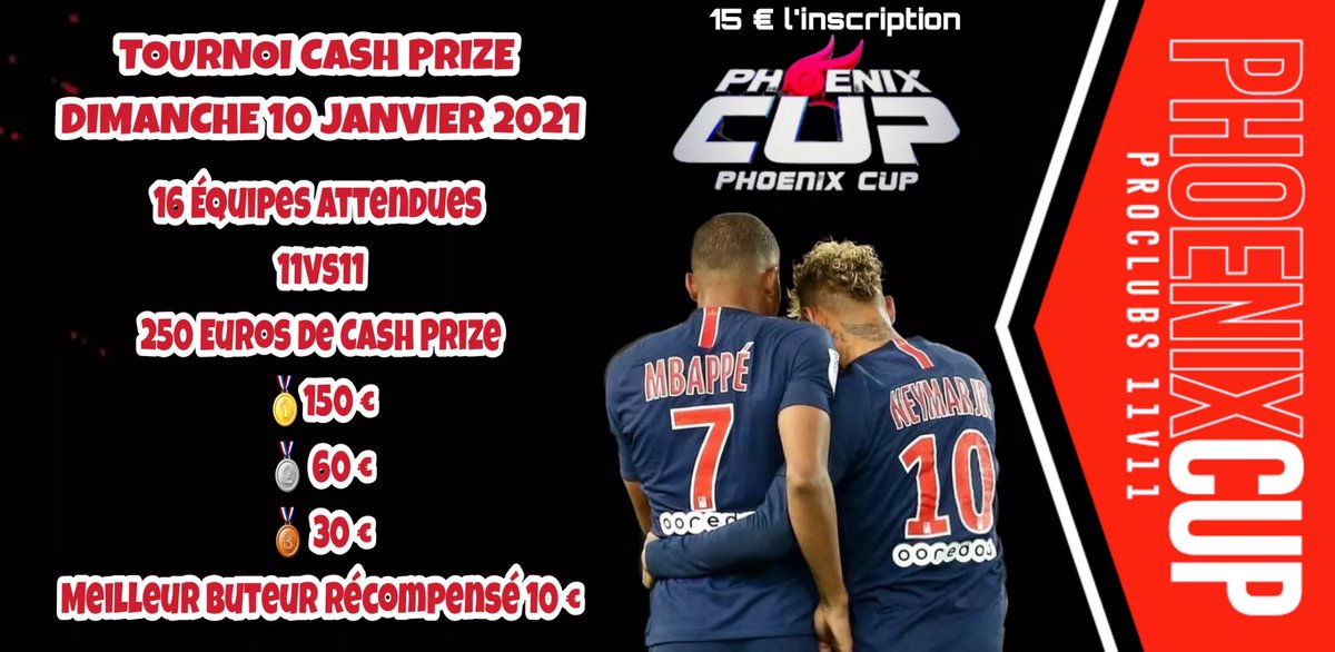 Tournoi cash prize dimanche 10 Janvier.
Club pro 11vs11
16 équipes attendues
Uniquement club sérieux svp.
Pour plus d'informations merci de m'envoyer un message privé

Rt apprécié  <a href="/AgentDuCP/">Agent Du Club Pro</a> <a href="/rtducp1/">𝐑𝐓_𝐄𝐒𝐏𝐎𝐑𝐓</a> <a href="/RTduCP/">RT du Club Pro</a> #clubpro11vs11