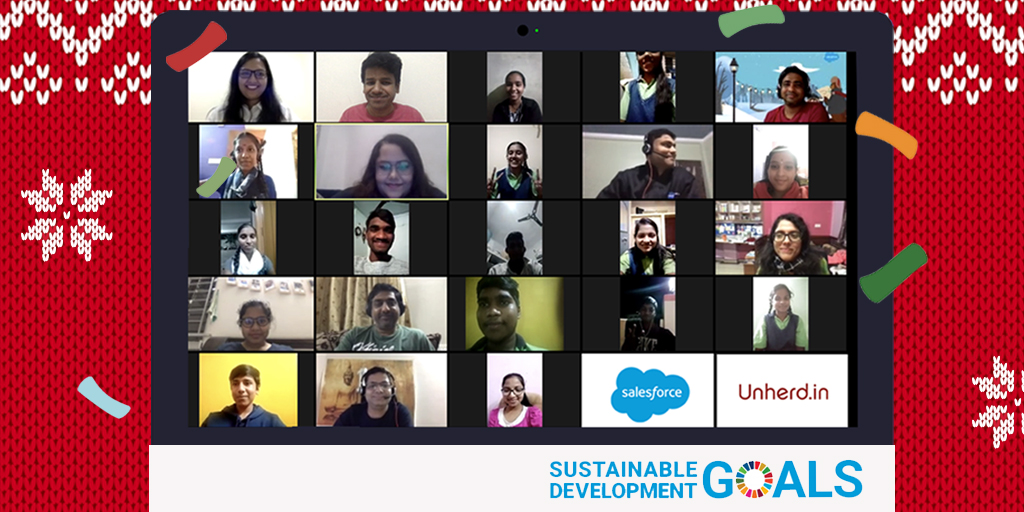 unherdindia's tweet photo. 25 high-schoolers from low-income communities graduated from #STEMforce - a 3-month Career Mentorship Program with our partner,
@SalesforceOrg. Students learned about UN #SDGs and worked on their business ideas.
.
#Unherd #Education #STEM #Salesforce #SeasonOfGiving https://t.co/L7ub2gH0DO