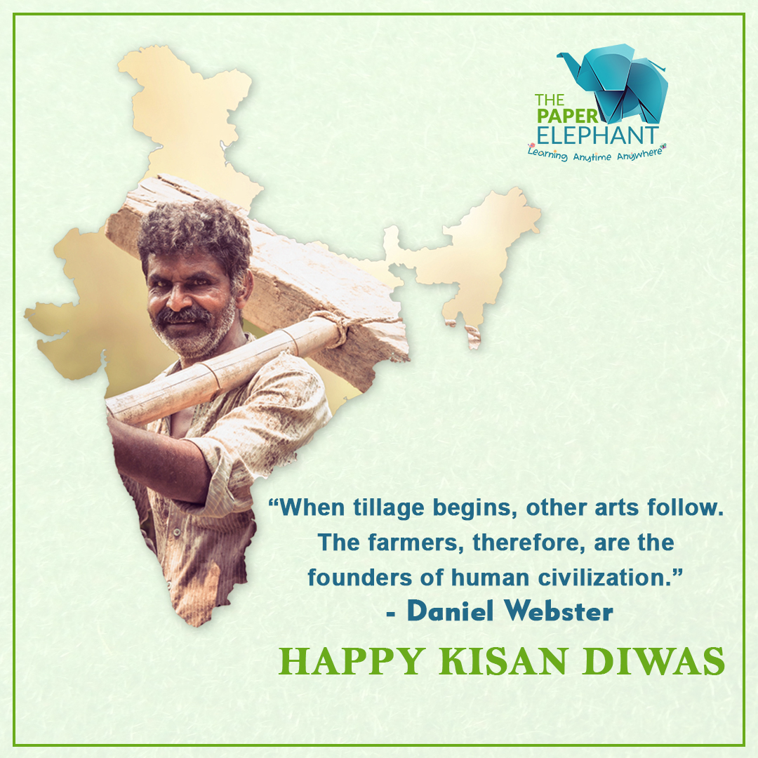 PaperElephantHS's tweet image. Kisan Diwas is a reminder to everyone that we must respect, thank, and appreciate the hard work of our farmers who work hard to give us food. Happy #NationalFarmersDay 

#thepaperelephant #happyfarmersday #farmersday #farmers #kisandivas #Homeschooling #agriculture #homeschool