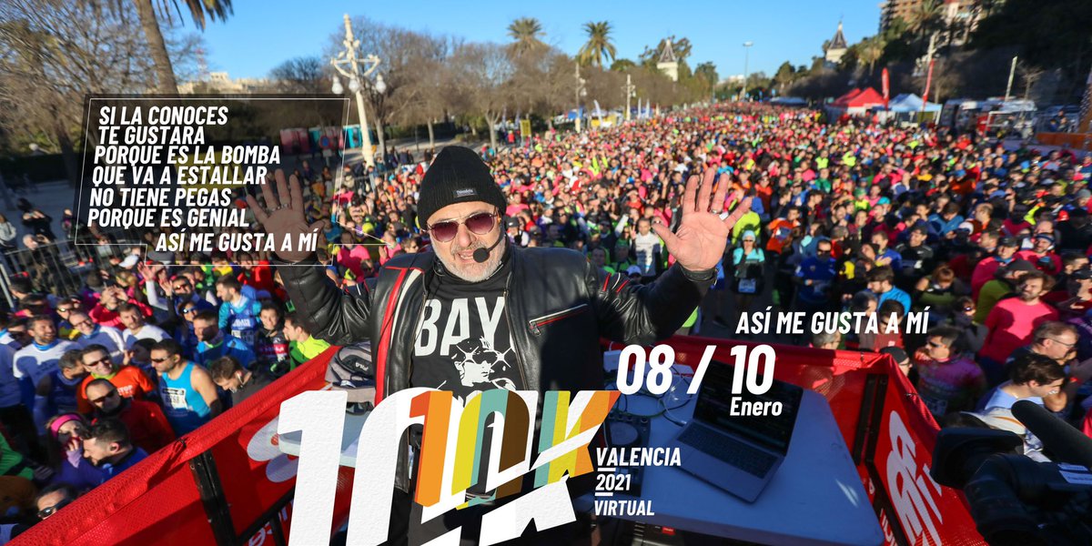 10KValencia's tweet photo. Así, así me gusta a mí 🤘🏻Del 8 al 10 de enero damos las bienvenida a 2021 corriendo con el #10KValencia @ibercaja 🏃🏾🏃🏼‍♀️

✅ Inscripciones a la prueba virtual abiertas (3€, o añade 5€ -que luego se descontarán- y reserva plaza para octubre):

📲 https://t.co/PwV6tuoyUb https://t.co/VeU2zoAKyJ