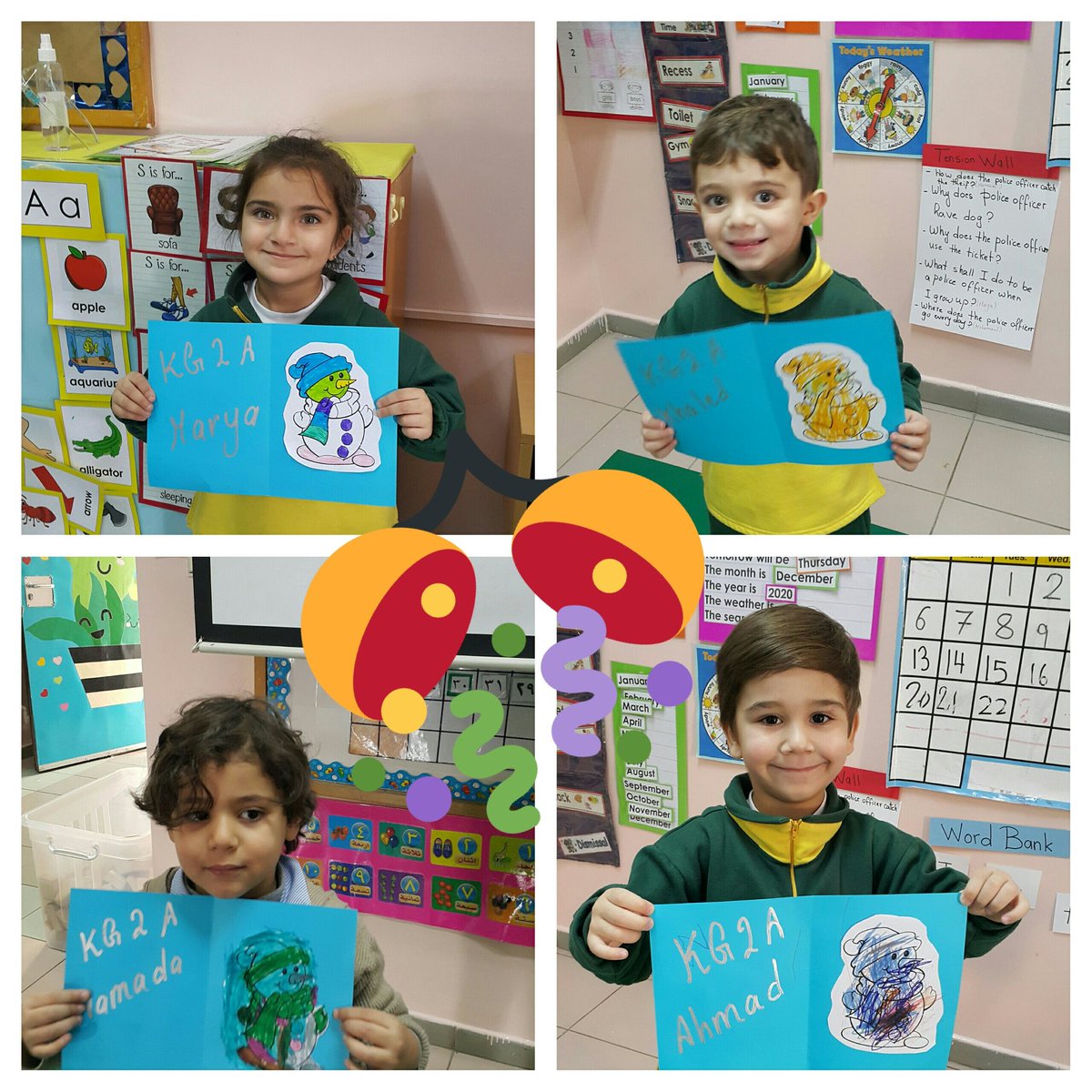 KG2A  learners wish you a Happy New  Year full of joy and health. The power of change in our little  angles smile💞😍😍😍 😇😇😇
#vacationmood
#StaySafeStayHealthy 
<a href="/Hhhsinfo/">Houssam Hariri HS</a> <a href="/tbaassiri/">Tharwat Baassiri</a> <a href="/hibaramlawi/">Hibaramlawi</a>  <a href="/DaraziFarah/">Farah Darazi</a> <a href="/TawilNoor/">Noor Taweel</a> <a href="/AsmaaKHAYAT/">Asmaa Khayat_SLP</a>