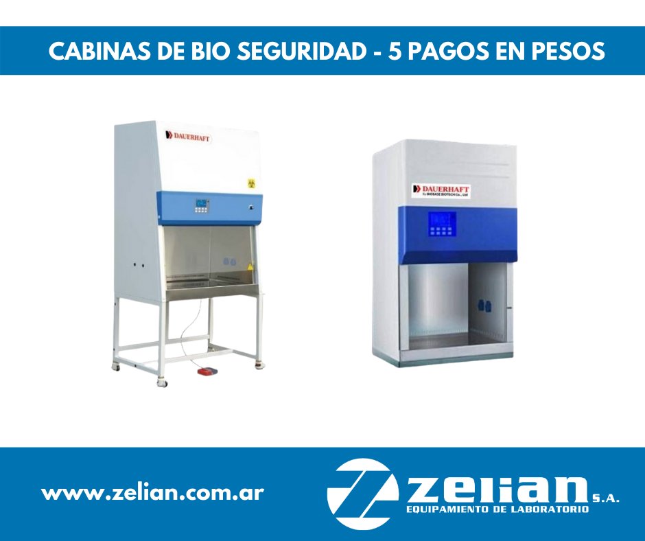 CABINAS DE BIOSEGURIDAD - 5 PAGOS EN PESOS

ANTICIPO 35% Y 4 CUOTAS MENSUALES EN PESOS*.

Accedé a este promo ingresando a: zelian.com.ar/ofertas.php

#zelian #equipamiento #laboratorio #cabina #bioseguridad #covid #coronavirus #covid19 #deuerhaft #lab #insumoslaboratorio