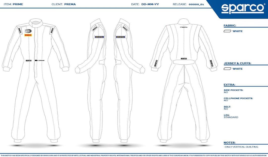 Rules: 
No gradients/pictures, only plain colors 
Use PREMA’s official scheme
No overcomplicated shapes or tight angles 

Do your best and show us the results using the hashtag #PREMASuitsMe and tag @sparco_official.  

