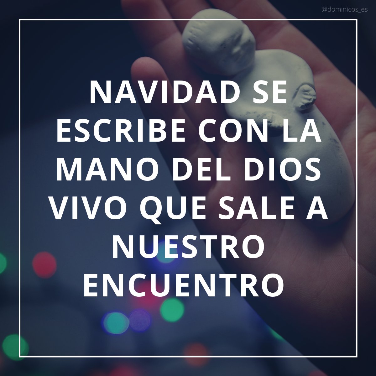 dominicos_es's tweet photo. ⭐️¡FELIZ NOCHEBUENA!⭐️

Navidad se escribe con la mano del Dios vivo y verdadero que sale a nuestro encuentro. El Hijo de Dios nos trae la salvación y la felicidad en la medida en que nosotros seamos coherentes con su Evangelio, siendo generosos con los demás.

#Feliz #Navidad🎄 https://t.co/jFDV1o2p6c