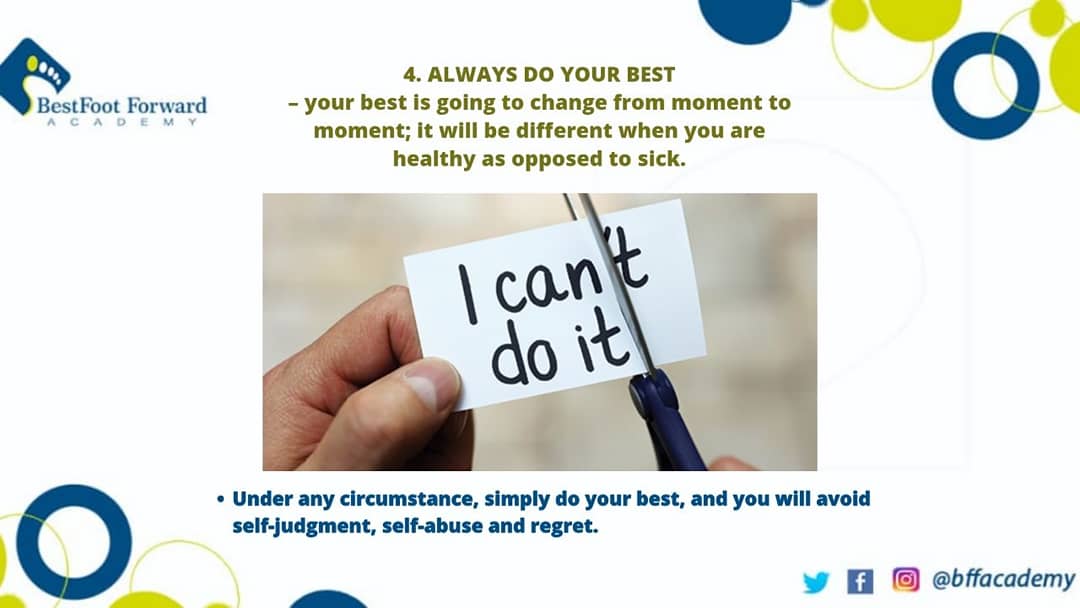 bffacademy's tweet photo. The Four Agreements identifies the basis of self-limiting attitudes that steal our happiness and make us suffer unnecessarily.

By practising the Four Agreements, we familiarize with a powerful code of conduct that can make us live a life of freedom, happiness, peace and love. https://t.co/N2QyDG4CAI