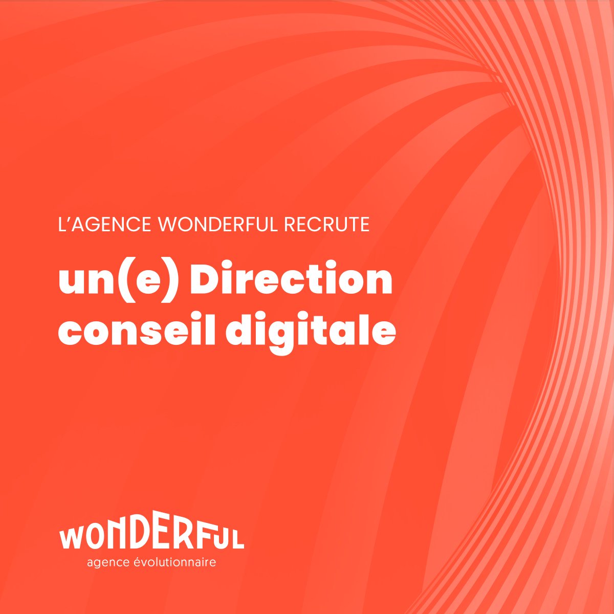 #JOB : 
<a href="/agencewonderful/">Agence WONDERFUL</a>
 boucle une super année 2020 en recrutant ⬇️

En 2020, le #digital connait une croissance de près de 10 % pour atteindre plus de 50 % de l'activité globale.

Nous cherchons la perle rare qui complètera nos équipes  ➡️ Une direction conseil digitale 🤓