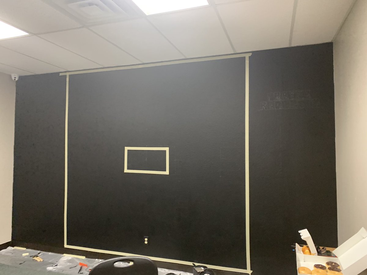 TimberNAHS's tweet photo. Day 1 and 2 of painting some accent walls and a Pac-Man wall for 
‘The Mount’ church. https://t.co/tetF3mj6uS