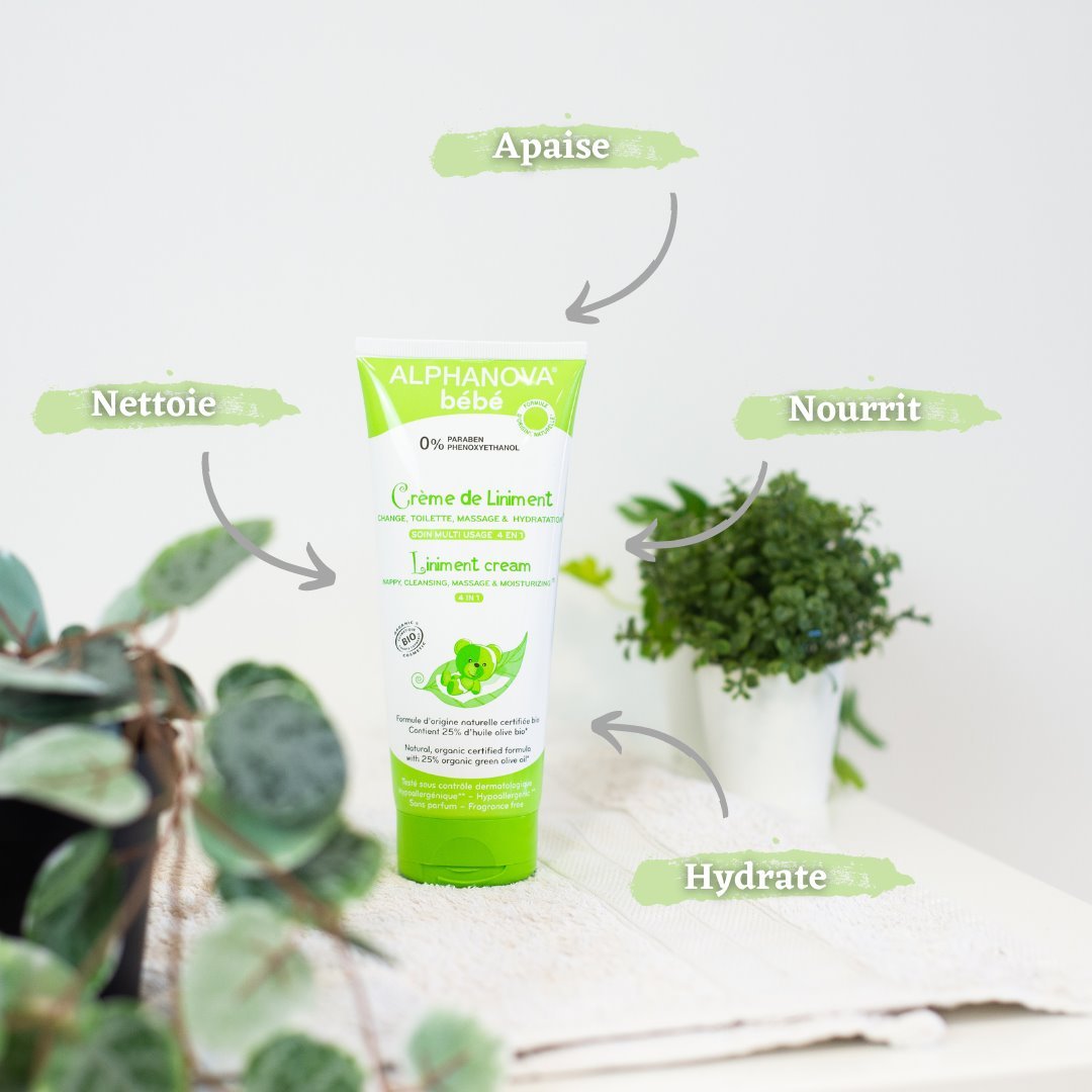 Et si un seul produit permettait de s'occuper de la toilette et du change de bébé, d'hydrater sa peau délicate et de lui offrir un massage tout en douceur ? 

=> une formule multi-actions qui débarrasse les impuretés de la peau de bébé tout en préservant son film hydrolipidique👶